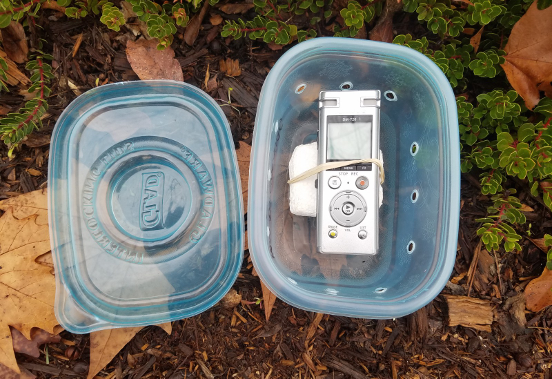 Recorders the scientists used to track bird songs. Source: Matthew Klauer
